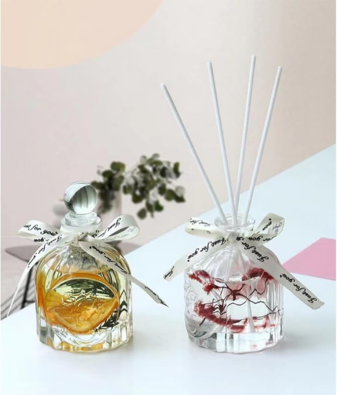 100ml/3.3oz Clear Glass Diffuser Bottle with Women Head Pattern, Multifunction Aromatherapy & Home Decor, 1PC