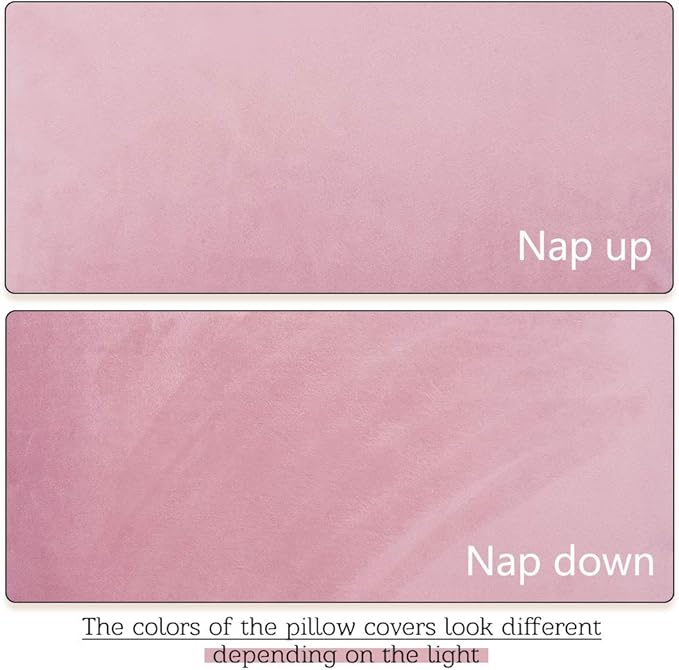 StangH Pink Body Pillow Cover for Kids/Pregnant Women, Super Soft Velvet Body Pillow Pillowcase, Extra Long Sofa/Couch Cover with Hidden Zipper, 20 x 54 inches, 1 Piece