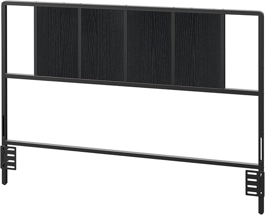 MAHANCRIS Queen Size Headboard Only, Metal Headboard with Adapters, Minimalist Industrial Style for Queen Size Beds, Black