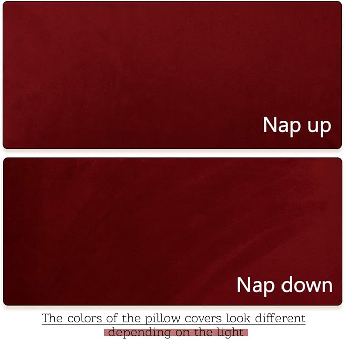 StangH Christmas Red Body Pillow Cover, Soft Velvet Body Pillowcase for Pregnant Women, Holiday Lavish Decorative Oblong Pillowcase for Bedroom/Theater/Sofa/Couch, 20 x 54 inches Long, 1 Pc