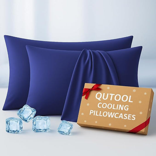 Premium Cooling Pillowcases King Size Set of 2 for Hot Sleepers&Night Sweats Beauty Sleep Reduces Wrinkles&Frizz Softer Than Silk Pillow Cover Oeko-TEX Certified RoyalBlue Breathable