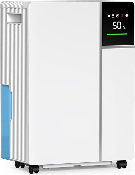 2500 Sq.Ft 25 Pints Dehumidifier for Home and Basements, Dehumidifiers for Bedroom with 32dB Sleep Mode, Auto or Manual Drainage, Intelligent Humidity, 3 Modes, Safe Dehumidifier for Bathroom, Garage