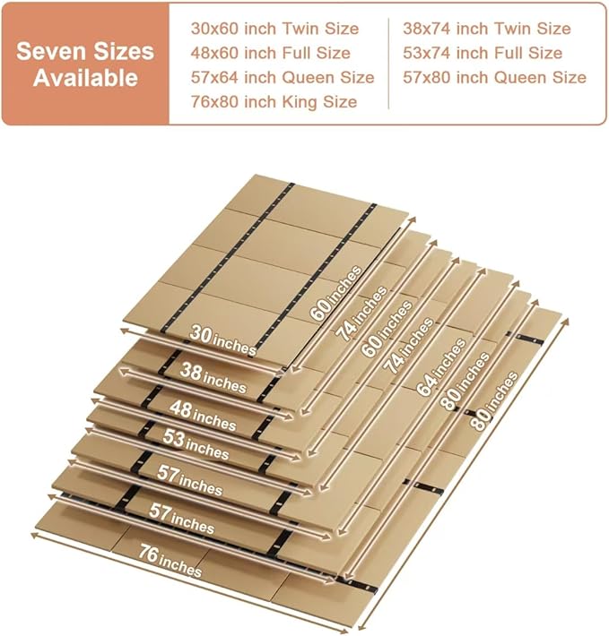 Imperius Mattress Support Wooden Bunkie Board/Bed Slats/Queen Bed Board Under Mattress Support(30"x 60" Twin Size)