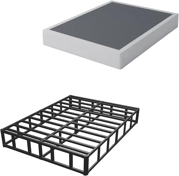 ALDRICH 9 Inch Heavy Duty Metal Box Spring Mattress Foundation 3000lbs Max Weight Capacity/Non-Slip/No Noise/Easy Assembly/Easy Clean Cover,California King
