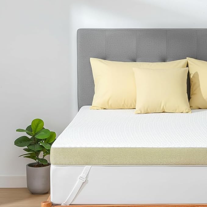 Marsail Twin XL Mattress Topper, 3 Inch Cooling Memory Foam Gel Infused with Soft Cover, CertiPUR-US® and Oeko-TEX Certified, Suitable for Sofa, RV, Camping