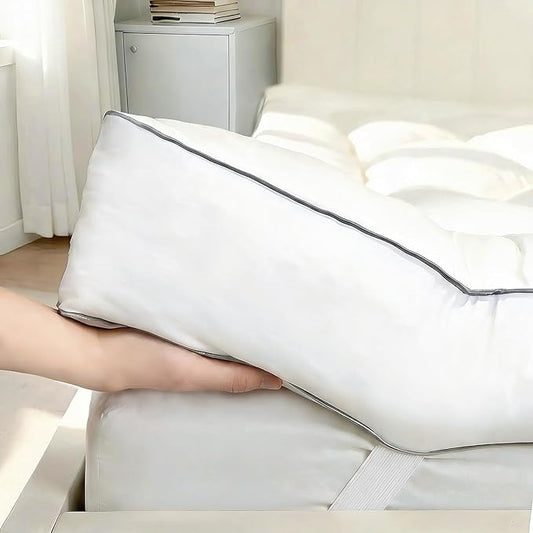 5 Inch Memory Foam Mattress Topper Twin XL, 2000GSM Shredded Memory Foam Pillow Top, Back Pain Relief & Plush Support, Extra Thick & Breathable, College Dorm Must-Have