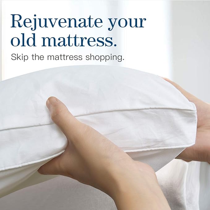 COONP Twin Mattress Topper, Extra Thick Pillowtop, Cooling Plush Mattress Pad Cover Cotton Top Bed Topper Protector with 8-21 Inch Deep Pocket