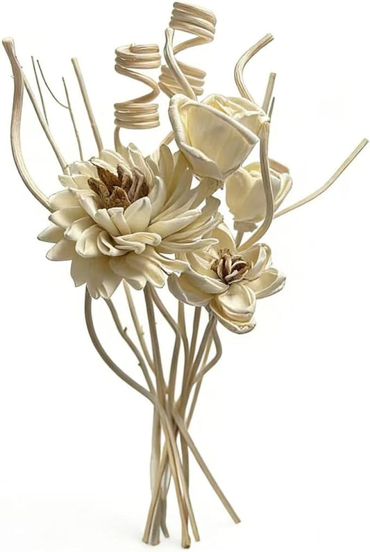 Reed Diffuser Flower Sticks Set of 12, Flower Diffusers for Home Bathroom and Bedroom Decor,Natural Paper Material