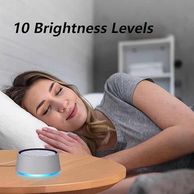 Sound Machine with 30 Soothing Sounds White Noise Machine 12 Colors Night Light for Baby Adults Kids Sleep Machines 36 Volume Levels 5 Timers for Home Office