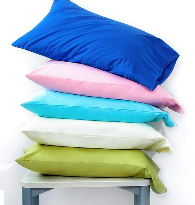 FLXXIE 6 Pack Microfiber Queen Pillowcases, Ultra Soft and Wrinkle, Fade Resistant Pillow Cases with Envelope Closure, 20x30 Inches, White