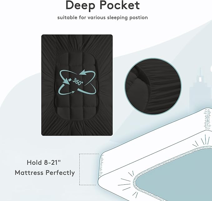 SameBed Mattress Topper Full XL,Extra Thick Mattress Pad Cover for Back Pain,Cooling Mattress Protector with 8-21 Inch Deep Pocket,Overfilled Down Alternative Filling,Black