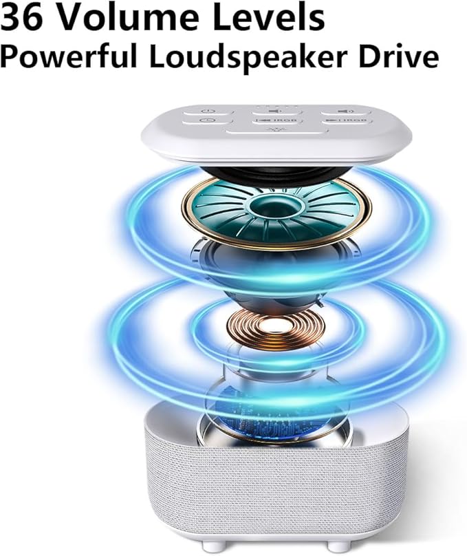 Brown Noise Sound Machine 30 Soothing Sounds White Noise Machine with 12 Night Light Colors Sleep Machine for Adults Baby Kids 36 Volume Levels Noise Canceling for Office Home Privacy