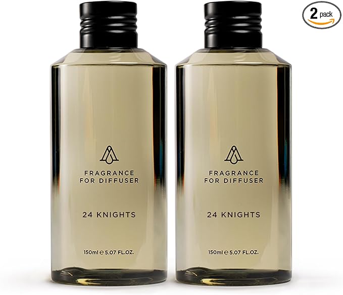 AromaPlan Hotel Scents 24 Knights 5 Fl Oz (2 Pack), Luxury Aroma & Hotel Fragrance Diffuser Oil- Hotel Diffuser Oil for Aromatherapy- USA Made, Bigger Bottle, Bolder Aroma & Longer Lasting