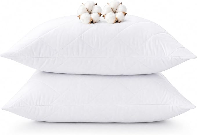 CoolShields Premium 100% Cotton Waterproof Pillow Protectors with Zipper, Breathable & Noiseless, Hypoallergenic Soft Skin-Friendly Surface for All-Night Comfort, King Size - 20”x36” (2 Pack)