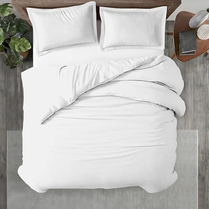 Kotton Culture 3 Pc California King Duvet Cover Set-100% Egyptian Cotton 600 Thread Count Ultra Soft Premium Durable Comforter Cover Zipper Closure & Corner Ties- (White, 104" X 98")