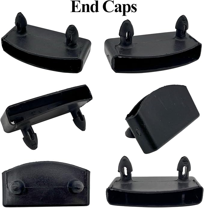 30pcs 54x9mm Black Replacement Bed Slat Plastic End Caps Holders for Holding Securing Wooden Slats Bed Base,Width 54mm x Height 9 mm (Inside Dimension)