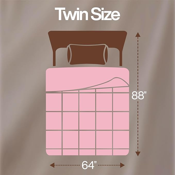 Utopia Bedding Twin Comforter Duvet Insert, Quilted Pink Comforter with Corner Tabs, Box Stitched Down Alternative Comforters Twin Size 64 x 88 inches