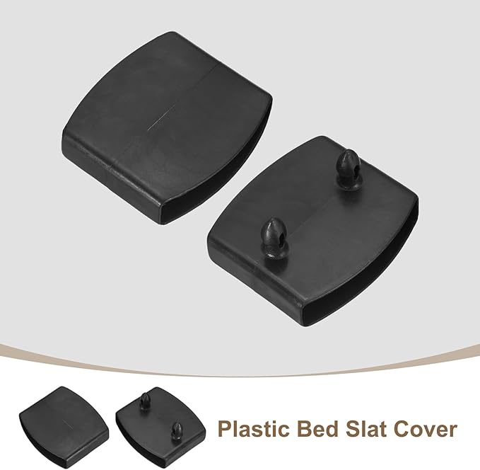 uxcell 12 Pcs 55mm x 12mm Plastic Bed Slat Center Caps, Bed Slat Cover Replacement Holders Furniture Accessories Support for Holding Securing Wooden Base, Black