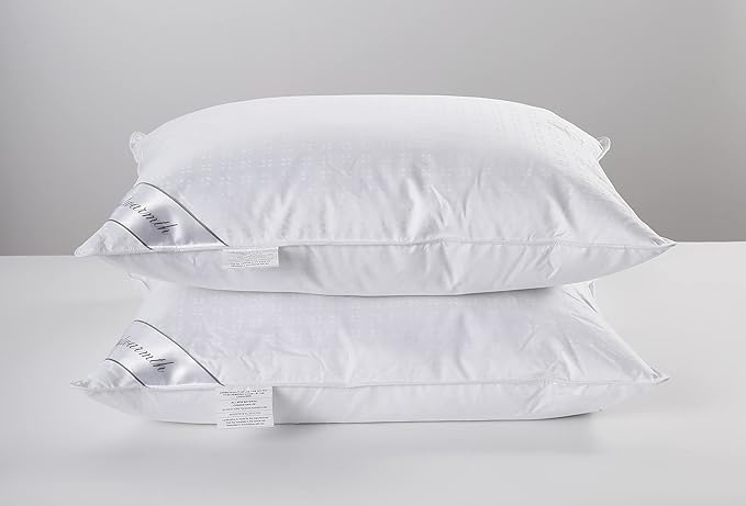 Natural Goose Down&Feather Pair Pillows Insert, Set of 2 Bedding Soft Pillows 100% Soft Cotton King 20x36in