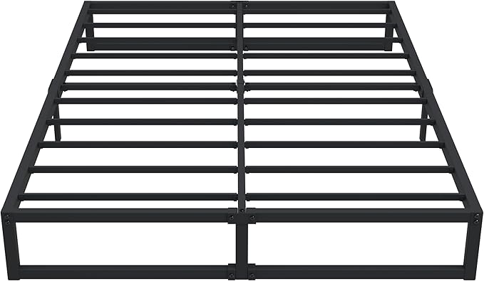 Lutown-Teen 12 Inch Full Size Bed Frame No Box Spring Needed, Heavy Duty Metal Platform Beds with Sturdy Steal Slats for Mattress Foundation, Easy Assembly, Noise Free, Black