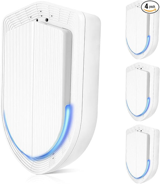 Plug In Air Ionizers - 4Pack Negative Ion Technology Air Purifier, Quiet Mini Air Freshener for Home, Bedroom, Office, Basement - Portable Air Purifiers for Odor, Dust, Smoke, Pet Smell White