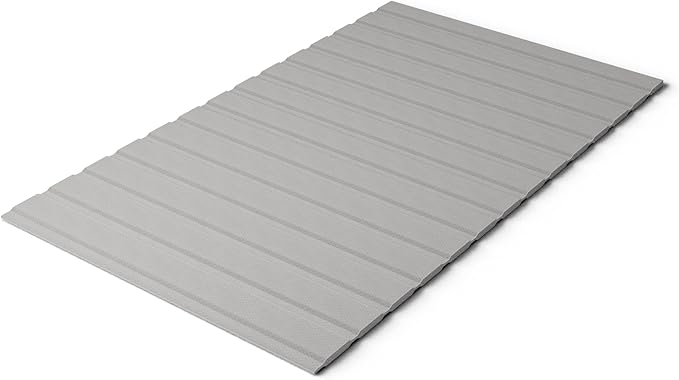 Greaton, 0.75-Inch Horizontal Wooden Bunkie Board/Bed Slats with Cover, Full, Grey