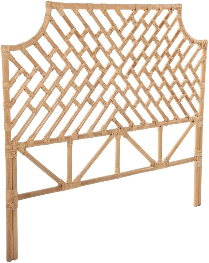 Rattan Chippendale Headboard, Full Size, Natural