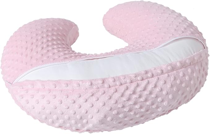 Baby Nursing Pillow and Body Positioner with Premium Slipcover for Breastfeeding for Baby Boys and Girls, Feeding Pillow with Breathable Comfortable Pillowcase (Blushing Bride)