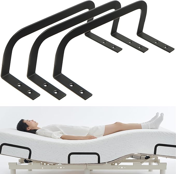 Mattress Retainer Bar Bracket Holder 3Pcs - Keeps Mattress from Sliding on Platform, Adjustable & RV Beds