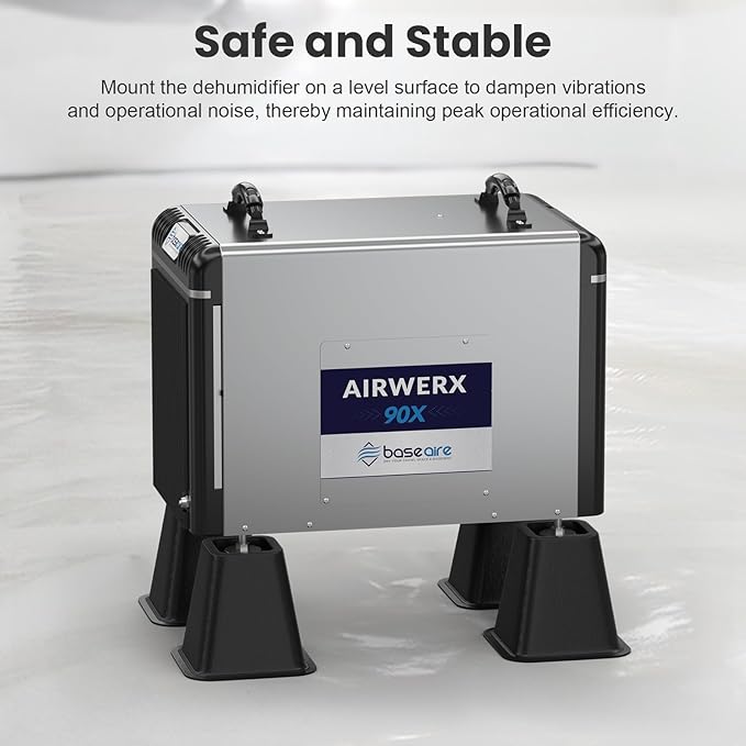 BaseAire Dehumidifier Riser Kit for BaseAire Commercial, Crawlspace, Basement, Garage Dehumidifier Models for AirWerx 35P,55,65XS,90, 90X, 100X,120X