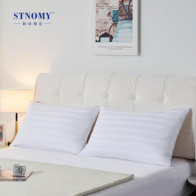 Premium Cotton Pillow Protectors with Zipper Durable Soft Breathable Pillow Cover Toddler Size & Travel Pillow Size 2 Pack
