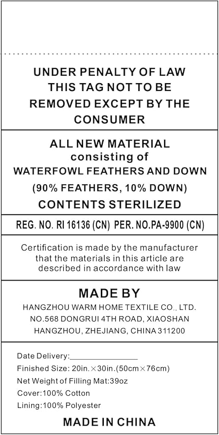 JA COMFORTS Duck Feather Down Bed Pillows for Sleeping(2 Packs)-Queen(20IN×30IN),High Filling Weight,600 Thread Count,Double-Layer Downproof Fabric Design,10% Duck Down,Cotton Cover,White