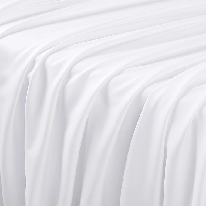 Manyshofu 4 Piece Split Head King Sheets Sets for Adjustable Bed Sheet, Flex Head Split Top King Sheets White Sheet Set - 1800 Thread Count Bedding Set with 14-16 Inch Deep Pockets