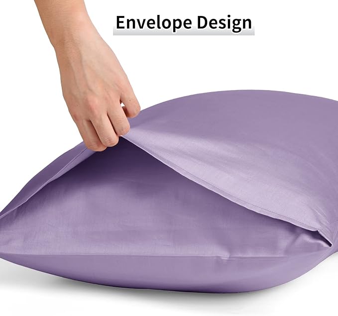 Warmstar Cotton Body Pillow Cover 1 Pack, 600 Thread Count Body Pillow case 20"x54", Long Body Pillow Case Cover Soft Breathable with Envelope Closure,Plum