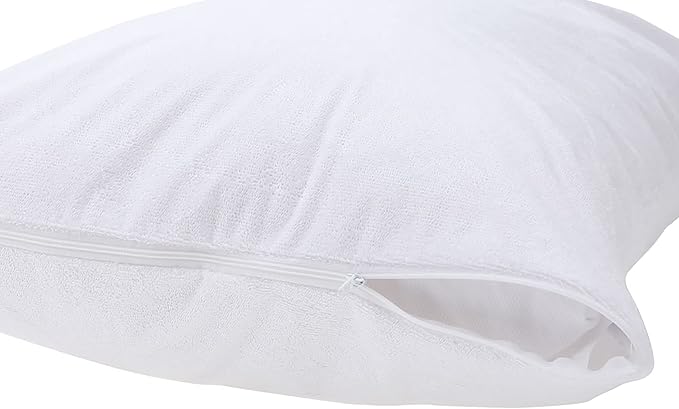 Kingnex 2 Pack Feather Proof Pillow Protectors Waterproof Drool Proof 14"x26" or 16"x26" Pillow Cover