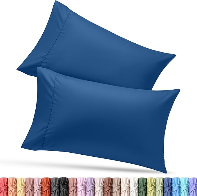 Utopia Bedding Queen Pillow Cases - 2 Pack - Envelope Closure - Soft Brushed Microfiber Fabric - Shrinkage and Fade Resistant Pillow Covers Queen Size 20 X 30 Inches (Queen, Dusk Blue)