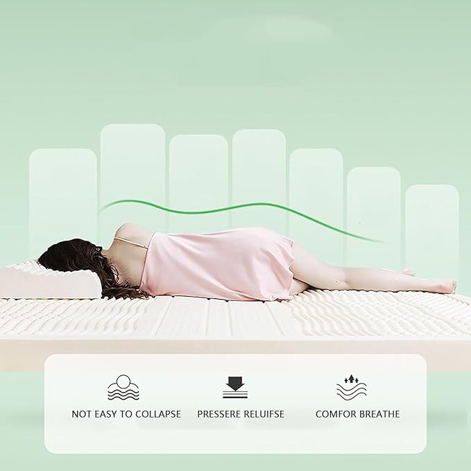 100% Natural Latex Mattress - Back & Joint Support, No Deformation, 1in, 120200cm (4779in)