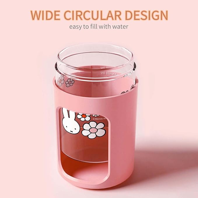 Mipow x miffy BTA700M Cool Mist Humidifier for Bedroom,Ultrasonic Quiet Humidifier with Night Light,450 ML Double Spray Humidifiers for Nursery,Office Indoor Plants (Pink), Gift for Mother's Day