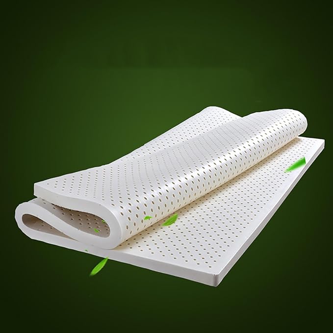 1" Extra-Firm Natural Latex Organic Breathable and Comfortable, Durable and Not Easy to Collapse, Mattress Topper, Natural Latex Mattress,2.5cm,180x200cm