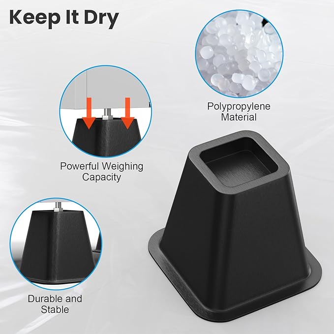 BaseAire Dehumidifier Riser Kit for BaseAire Commercial, Crawlspace, Basement, Garage Dehumidifier Models for AirWerx 35P,55,65XS,90, 90X, 100X,120X