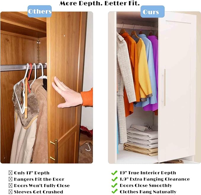 Armoire Wardrobe Closet with 3 Deep Drawers and Doors 71" Clothing Storage Cabinet with Hanging Rod Wooden Wardrobe Cabinet for Bedroom, Large Capacity Storage White