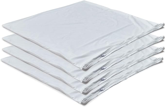 Kingnex 4 Pack Waterproof Down Feather Proof Pillow Protectors 24x24 Poke Proof Pillow Covers for Euro Square Throw Pillow