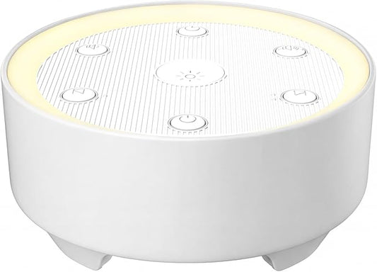 Kipcush Sleep Sound Machine - 21 High-Fidelity Non-Looping Sounds, Portable White Noise Machine for Baby, Kids & Adults, Dimmable Night Light, 6 Auto-Off Timers, USB Powered for Travel, Home & Office