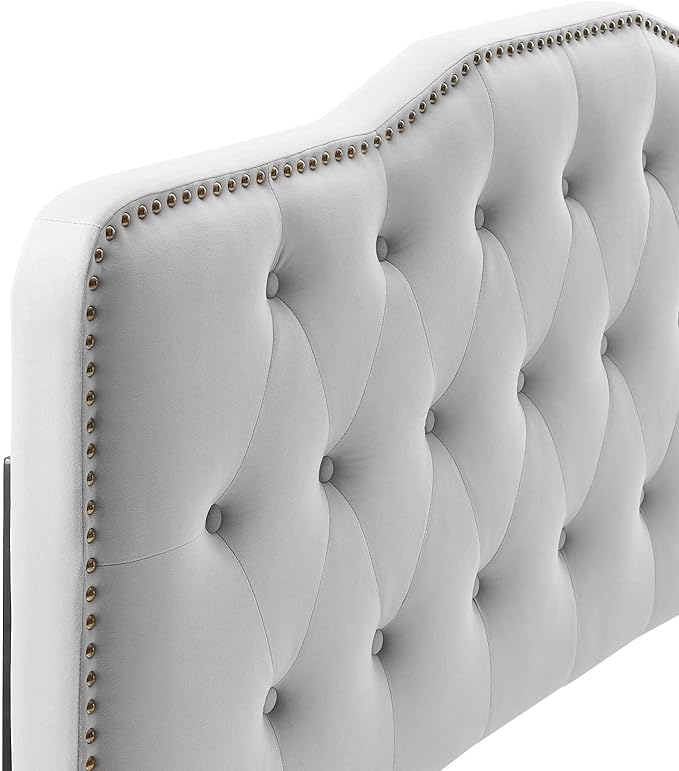 Modway MOD-6411-LGR Sophia Tufted Performance Velvet King/California King Headboard, Light Gray