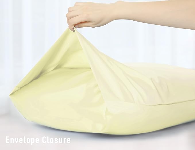 Sunflower Body Pillowcase 100% Cotton Long Pillow Cover/Case Envelope Closure 1 Pack, 20×54 inches Cream, Soft and Breathable