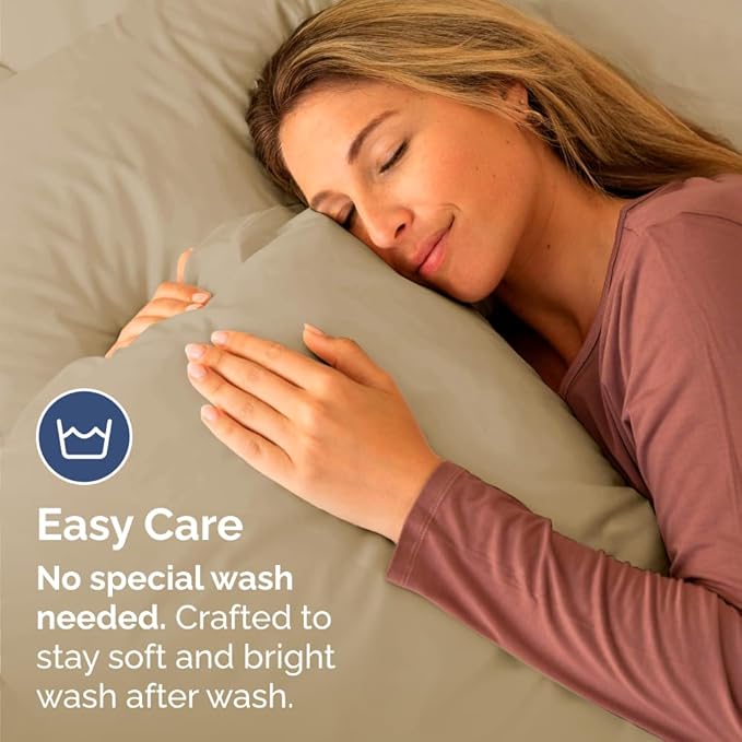 Body Pillowcases Set of 4-20x54 Long Body Pillow Case - Soft Body Pillow Cover for Sleeping & Side Sleepers - Comfy, Cozy Breathable & Fade Free - Machine Washable w/Envelope Enclosure - (Beige)