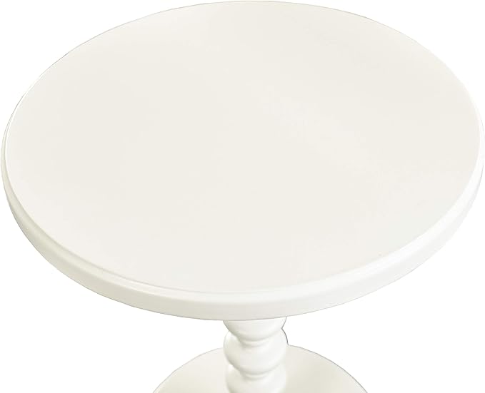 Powell Furniture Powell Round Spindle, White Table 17 x 22.25 x 17