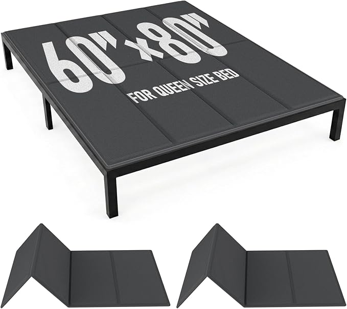 Bunkie Board Queen Size (60x80''), 10mm Bed Boards for Under Mattress, Breathable, Noise Minimizing, Moisture Resistant Bunkieboards, Heavy Duty Bed Support Board for Platform & Slatted Frames