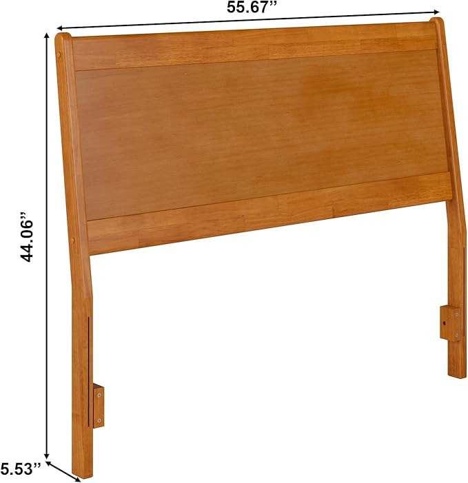 AFI, Casanova Full Solid Wood Panel Headboard, Light Toffee
