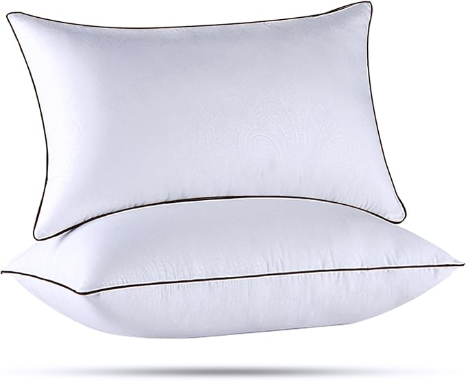 HUXMEYSON King Size Pillows Set of 2, Luxury Hotel Bed Pillows Set with Down Alternative Filling for Side and Back Sleepers